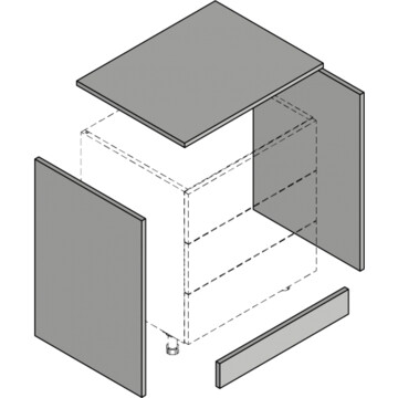 3 drawer chest clad on pack 600