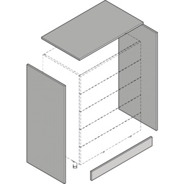 5 drawer tallboy clad on pack 800